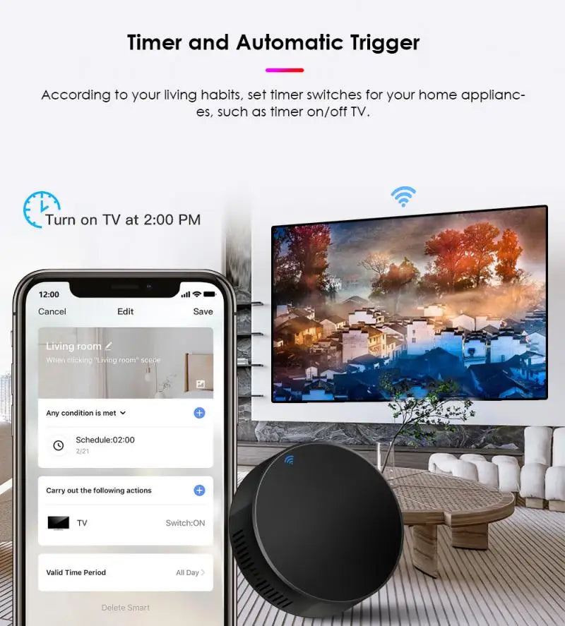 Smart Home Controller For TV DVD AUD AC Works With Alexa Google Home