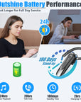 New Bee B45 Wireless Headset Bluetooth 5.0 Earphones Dual Mic Mute Handsfree Earbuds CVC8.0 Noise Reduction for Business Driving